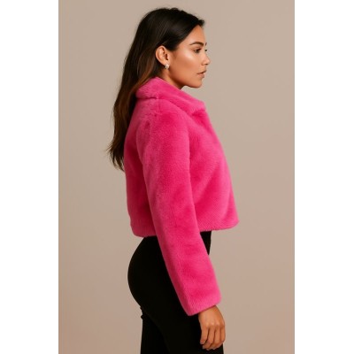 Κοντή Fuchsia Γούνα