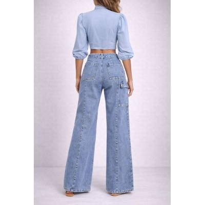 Cargo Wide Leg Jean Παντελόνι