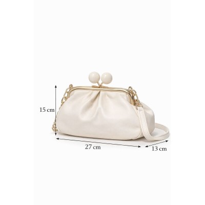 Elegant Pouch Bag Beige Mini