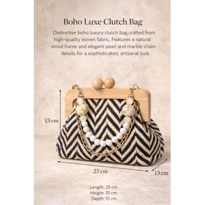 Boho Luxe Clutch Bag Black