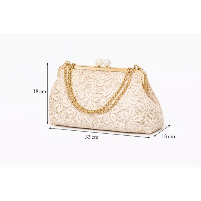 Luxury Lace Clutch Nude