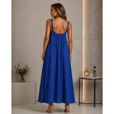 Maxi φόρεμα oversize με τιράντες