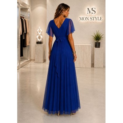 Royal Blue Tulle Maxi Dress