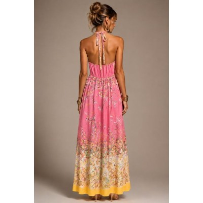 Pink Blossom Linen Feel Dress