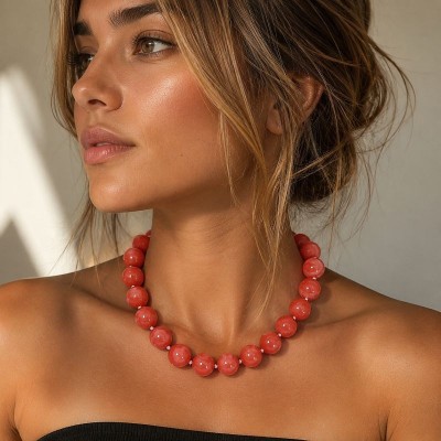 Κοκάλινο Κολιέ Coral Red