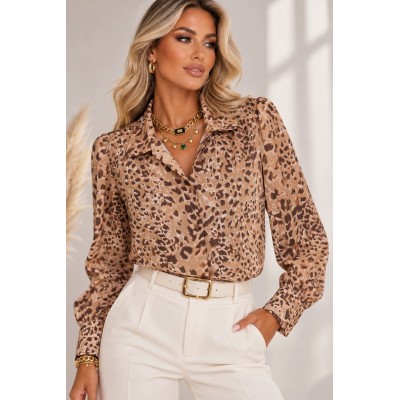 Animal Print Πουκάμισο Μουσελίνα