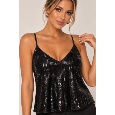 Midnight Glow Sequin Top.