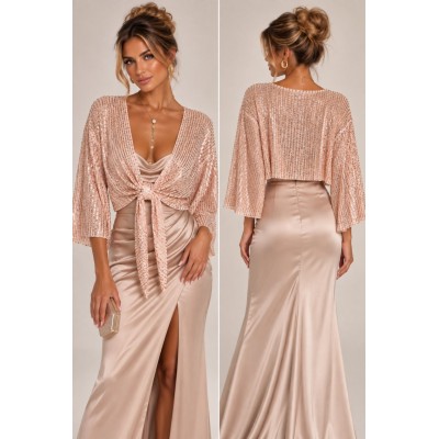 Rose Gold Μπολερό / Τοπ με Παγιέτες