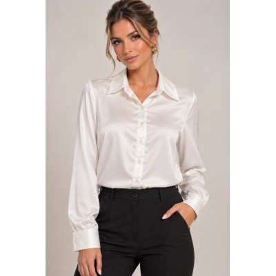 Satin Shirt – White | Λευκό