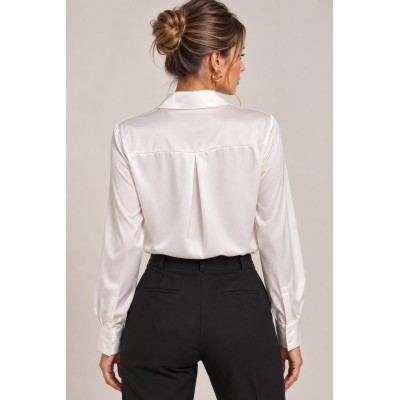 Satin Shirt – White | Λευκό
