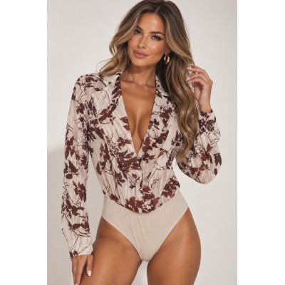 ΚΟΡΜΑΚΙ FLORAL ΜΟΥΣΕΛΙΝΑ – NUDE / ΙΒΟΥΑΡ